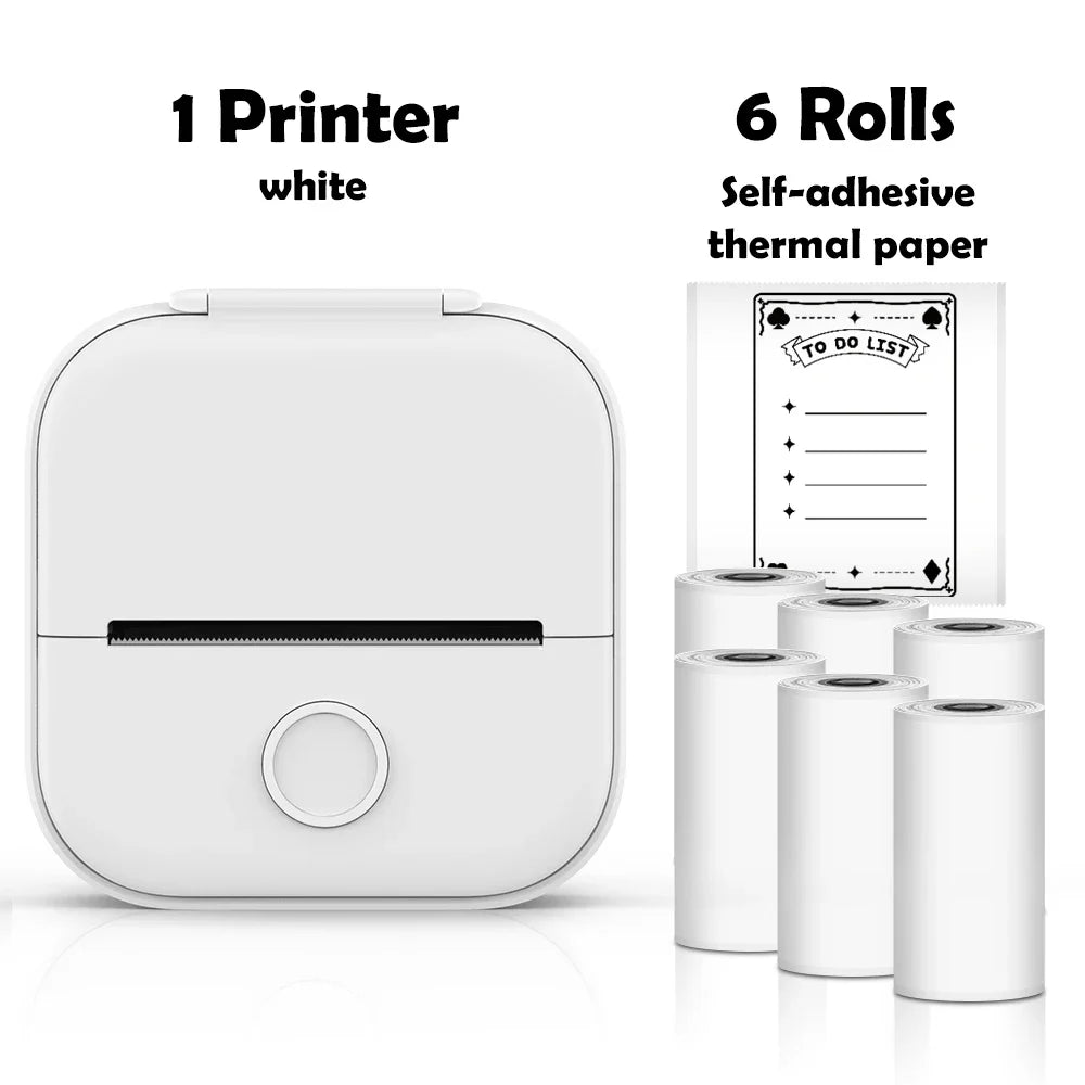 T02 Mini Thermal Printer Wireless Mini Pocket Printer