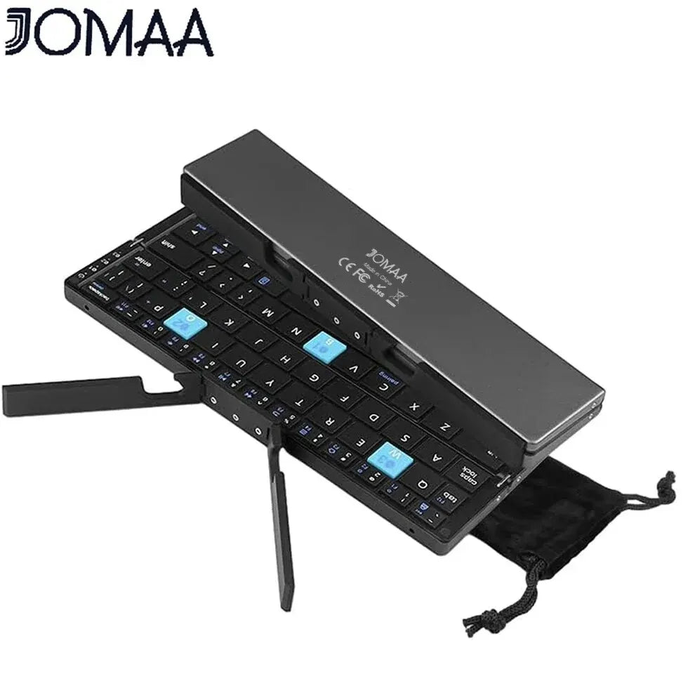 Foldable Bluetooth Keyboard with Magnetic Stand – Aluminum Alloy, Mini, Rechargeable, Perfect for Tablet & iPad