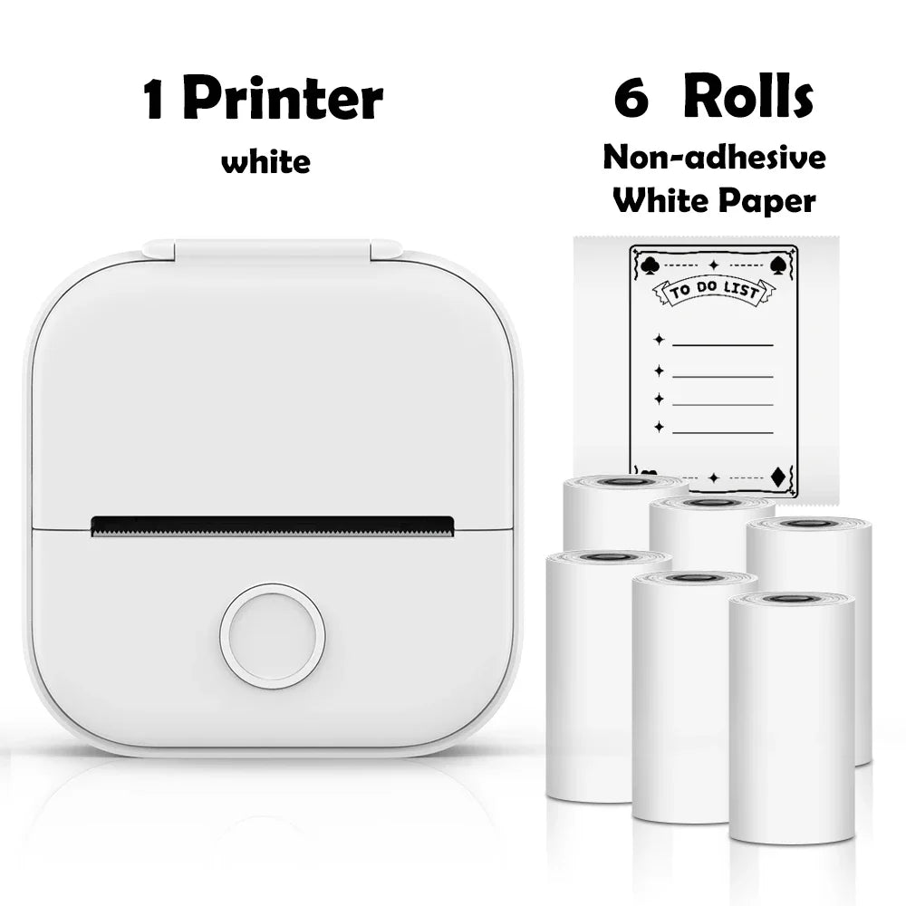 T02 Mini Thermal Printer Wireless Mini Pocket Printer