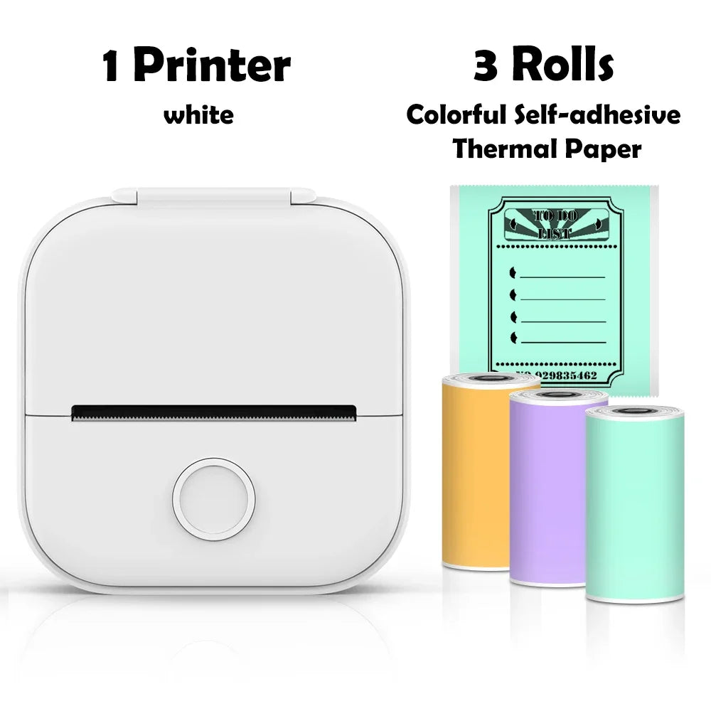 T02 Mini Thermal Printer Wireless Mini Pocket Printer