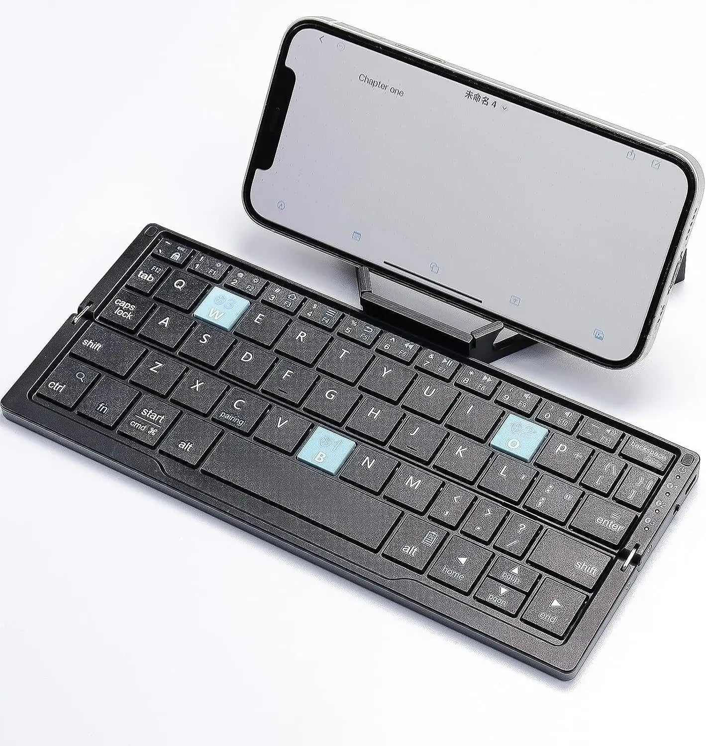 Foldable Bluetooth Keyboard with Magnetic Stand – Aluminum Alloy, Mini, Rechargeable, Perfect for Tablet & iPad