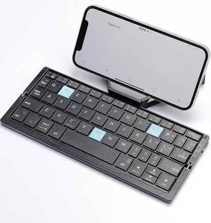 Foldable Bluetooth Keyboard with Magnetic Stand – Aluminum Alloy, Mini, Rechargeable, Perfect for Tablet & iPad