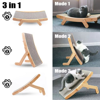  Cat Scratcher Lounge Bed 3 in 1 Scratching Post for Cats Training Grinding Claw Toys Cat Scratch Board