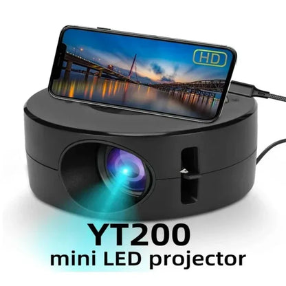 YT200 Smart Projector – Auto Focus, Android LED, 1080P HD Video Support