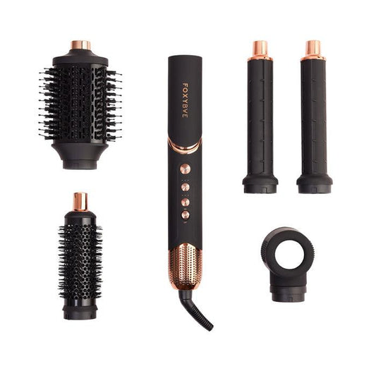 Rose Gold Super Styler Pro - 5-In-1 Interchangeable Tools Curler Comfort Hair Curler Lightweight Hair Dryer Multi Tool