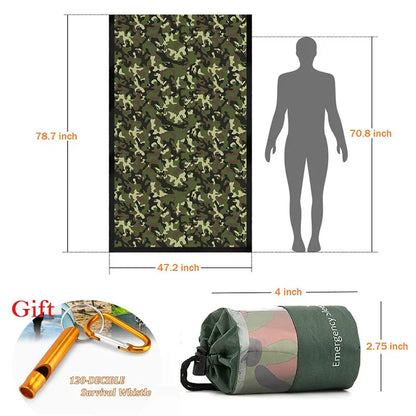 Outdoor Life Bivy Emergency Sleeping Bag Thermal- Keep Warm Waterproof 