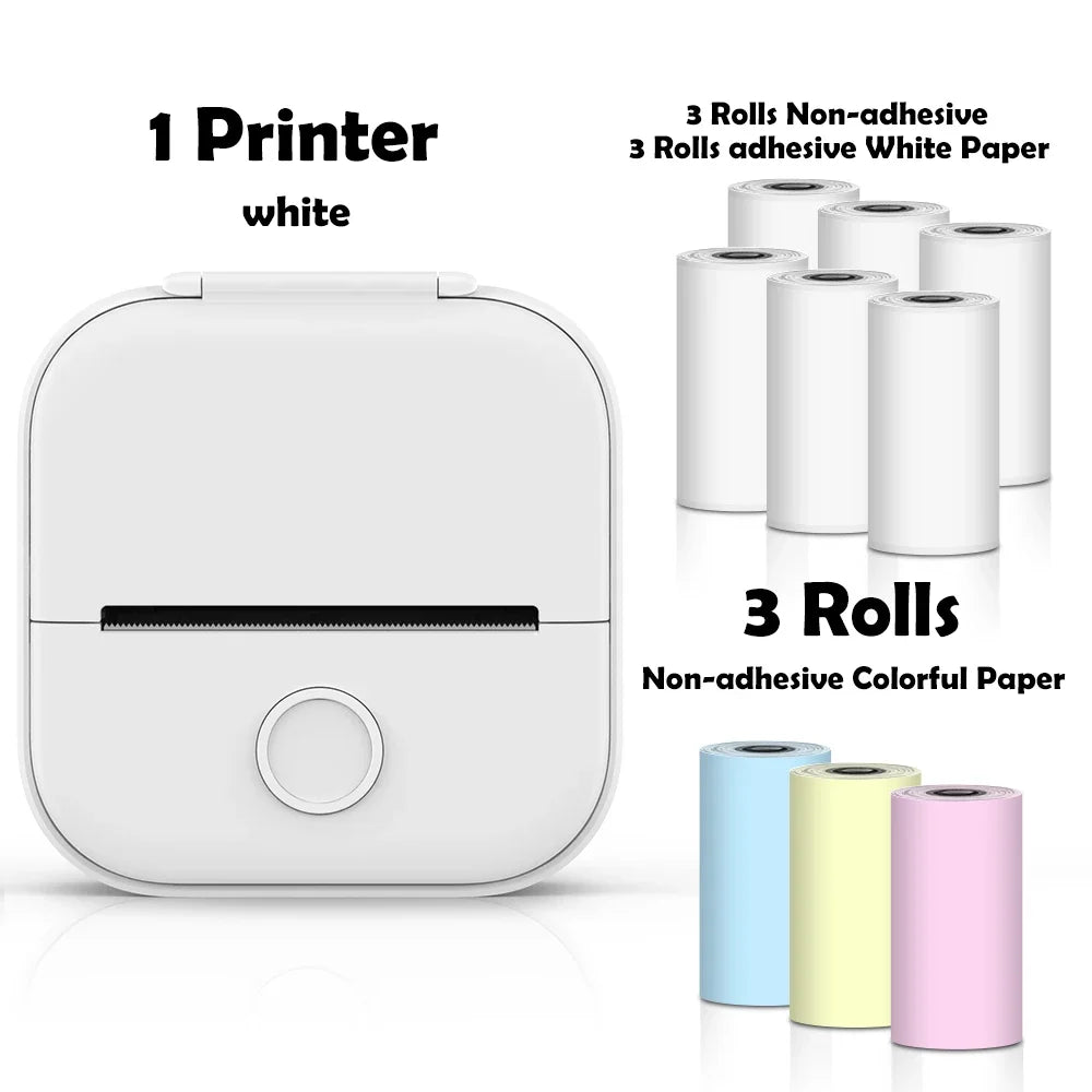 T02 Mini Thermal Printer Wireless Mini Pocket Printer