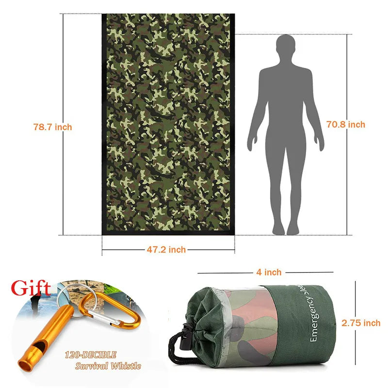 Outdoor Life Bivy Emergency Sleeping Bag Thermal- Keep Warm Waterproof 