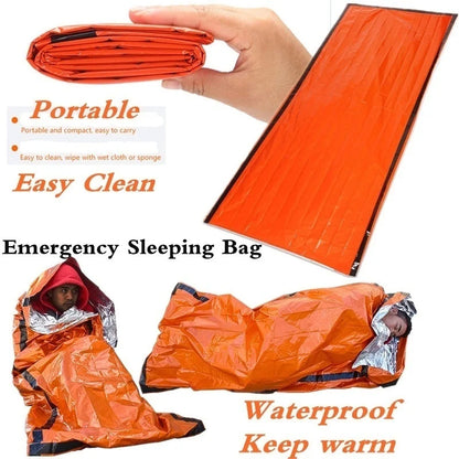 Outdoor Life Bivy Emergency Sleeping Bag Thermal- Keep Warm Waterproof 