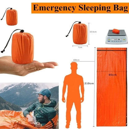 Outdoor Life Bivy Emergency Sleeping Bag Thermal- Keep Warm Waterproof 