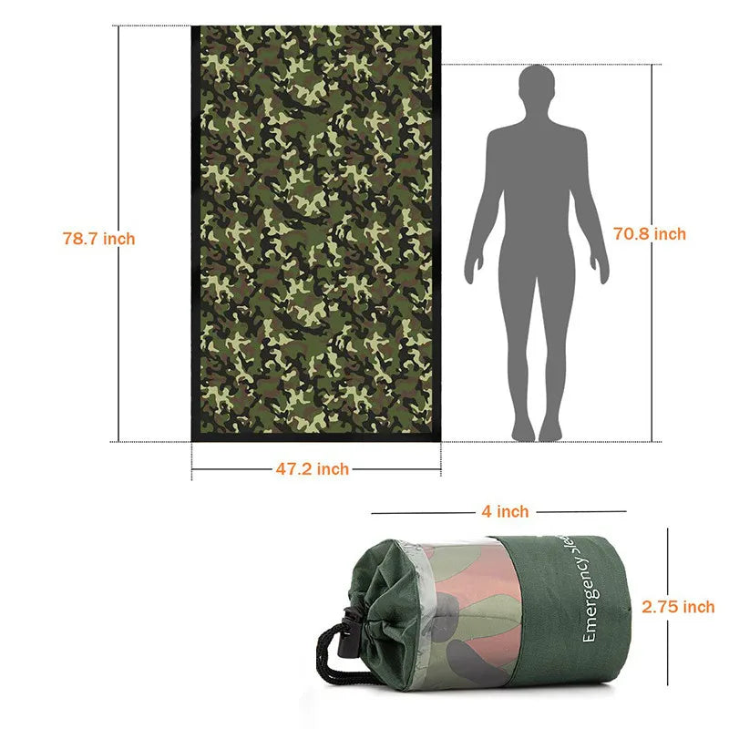 Outdoor Life Bivy Emergency Sleeping Bag Thermal- Keep Warm Waterproof 