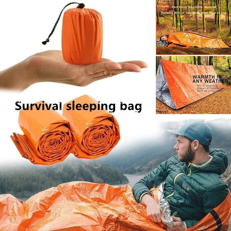 Outdoor Life Bivy Emergency Sleeping Bag Thermal- Keep Warm Waterproof 