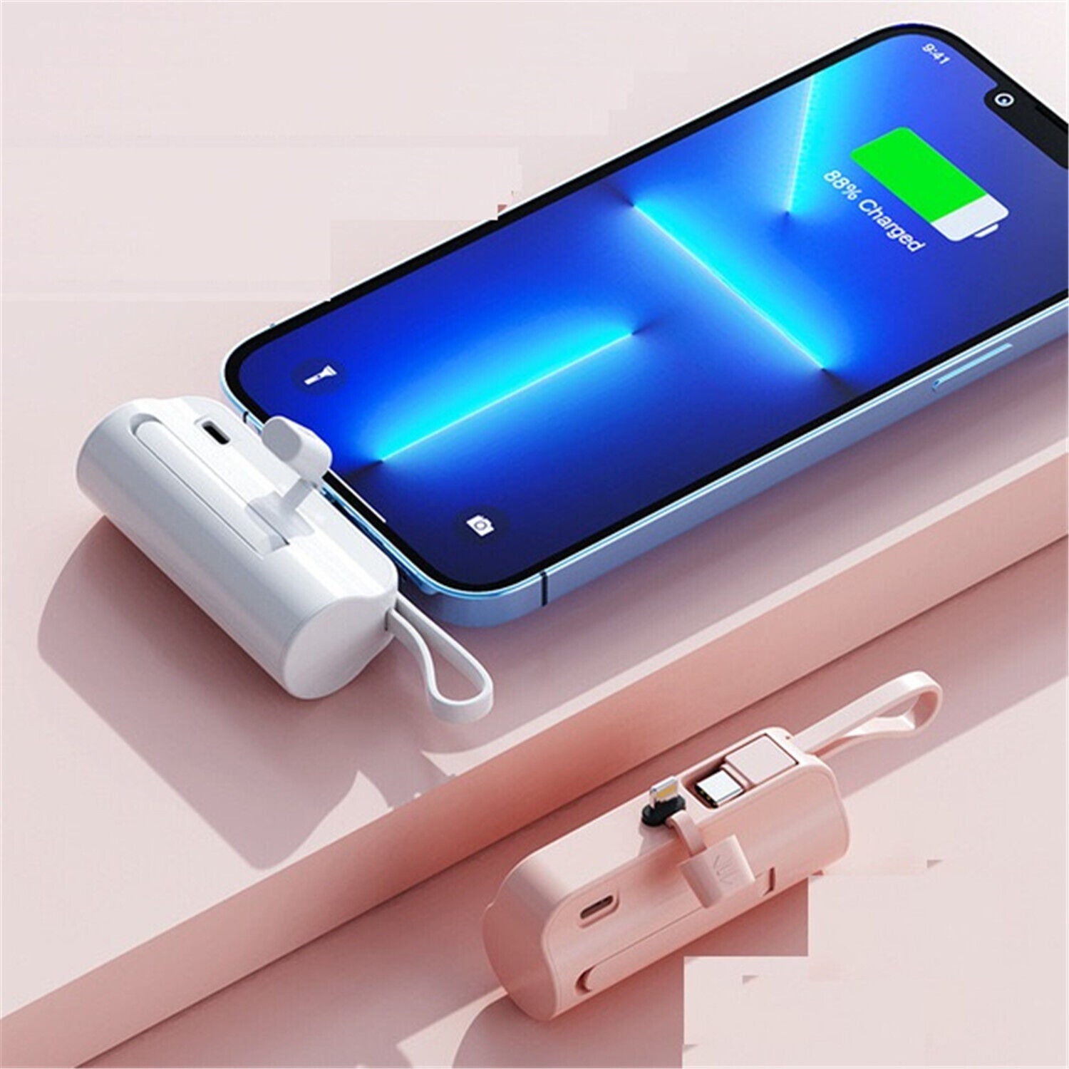 2In1 5000Mah Mini Power Bank Portable Fast Charger External Small Battery Pack