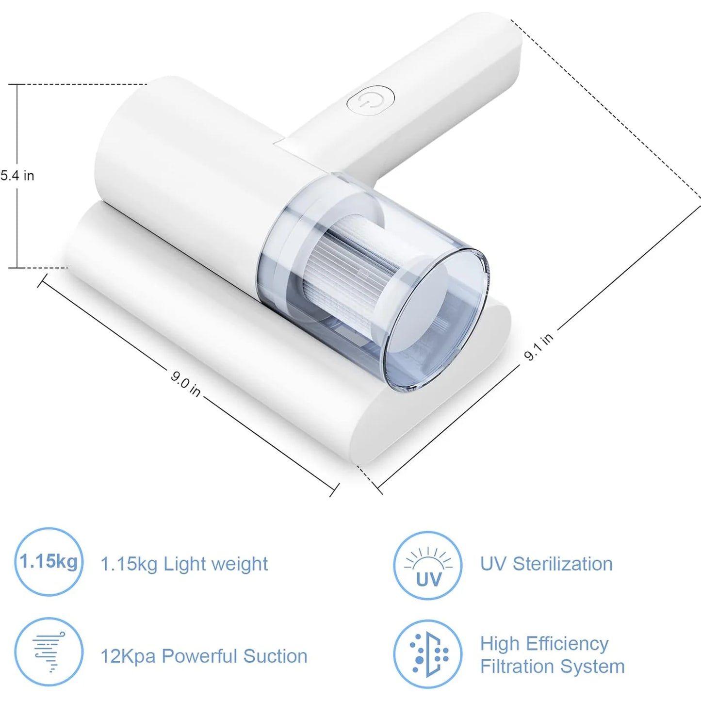 Portable bed & mattress handheld vaccum