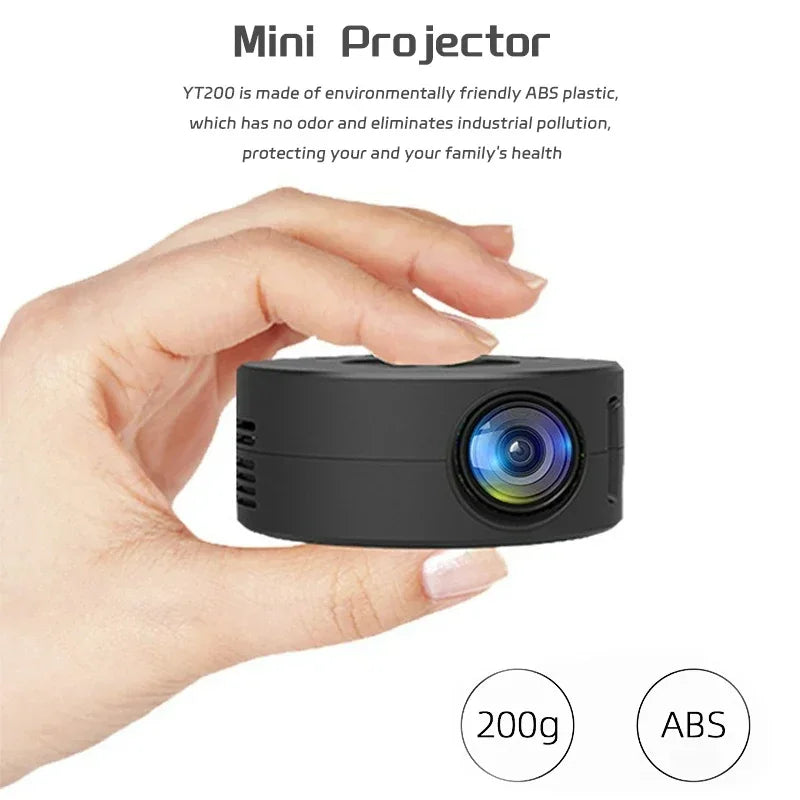 YT200 Smart Projector – Auto Focus, Android LED, 1080P HD Video Support