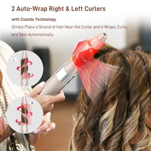 5 in 1 Hair Air Styler - Rotating Hair Dryer Brush 110000 RPM